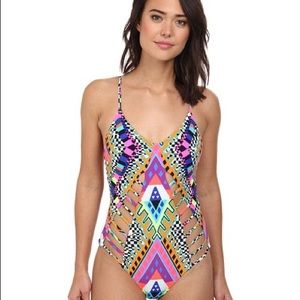 Rare: NWT Mara Hoffman Lattice One Piece Swimsuit